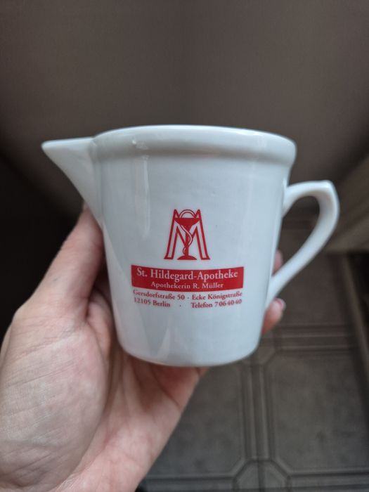 Stara miara apteczna ceramiczna miarka apteczna vintage