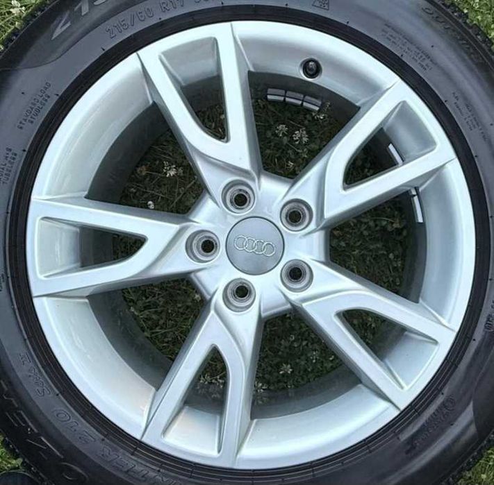 Koła Alufelgi 5x112 OEM 17" AUDI Q2* Q3* A3 8P* 8V* A4 B6 B7* A6 C6 + opony zimowe 215/60r17 Pirelli