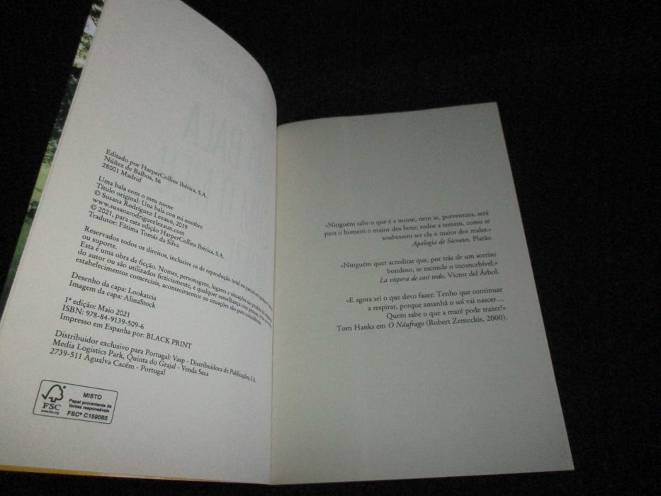 Livro Uma Bala com o Meu Nome Susana Rodríguez Lezaun