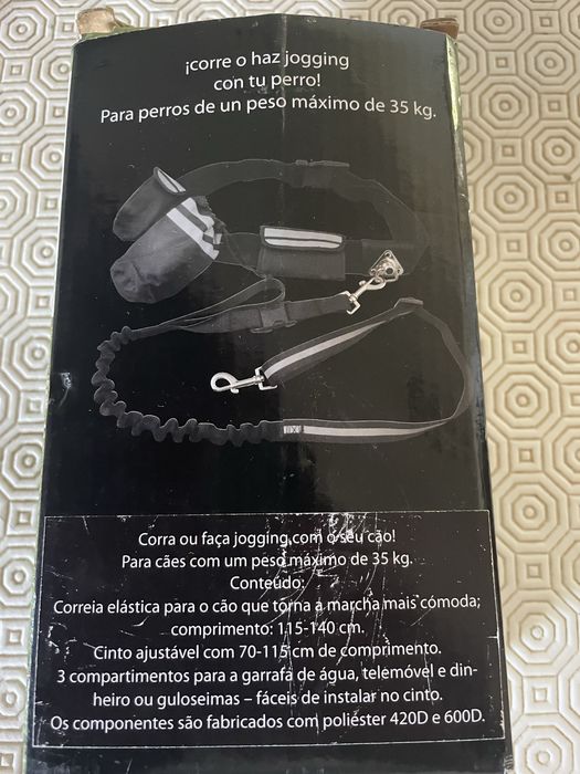 Trela mãos-livres com cinturão para cão