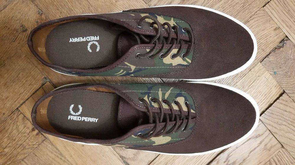 Кроссовки слипоны Fred Perry НОВЫЕ / хакки Stone island камуфляж