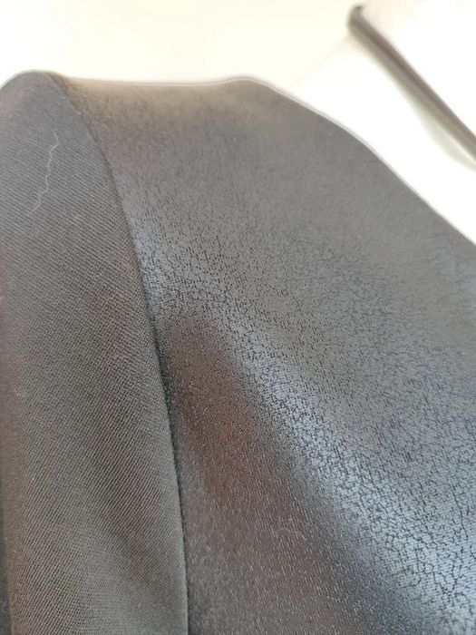 NOWA Czarna sukienka przód imitacja skóry Spektra studio rozm. 40