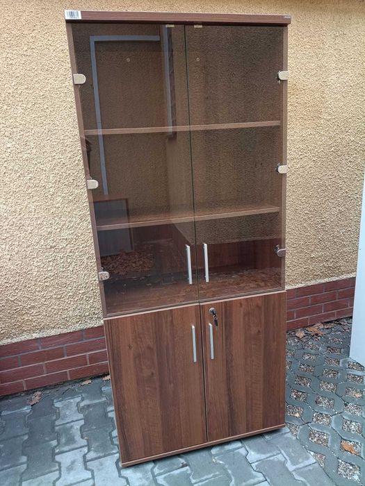 Szafa aktowa MDD orzech 80x183 szafy biurowe aktowe biuro dom pokój
