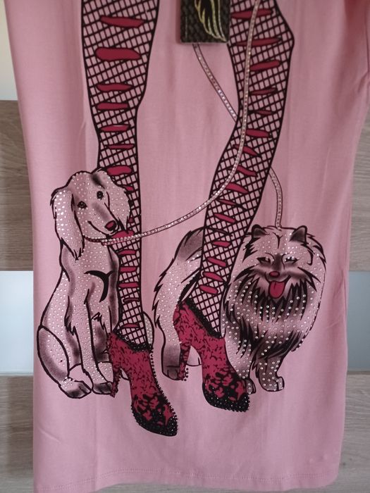 Bluzeczka T.A.T.U pieski w cyrkoniach