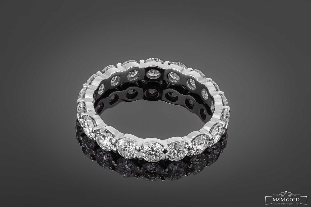 Obrączka złota z diamentami 2.00ct eternity