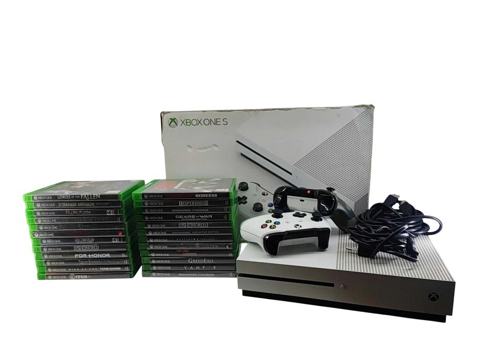 konsola xbox one s 1tb + 24 gry+2pady +okablowanie
