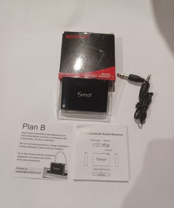 Bezprzewodowy odbiornik audio z 30-pinowym złączem Apple