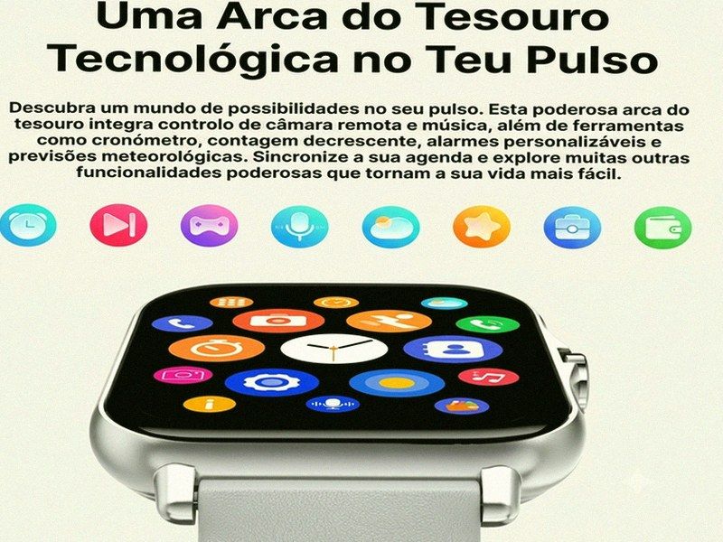 Smartwatch 1.83" — Chamadas sem Fios, 100+ Modos Desporto, Homem e Mulher