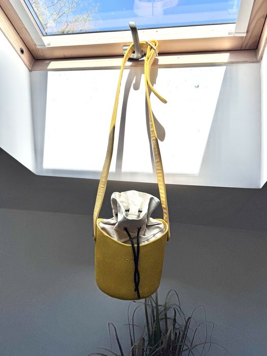 Torebka bucket koszyk obag brush żółta