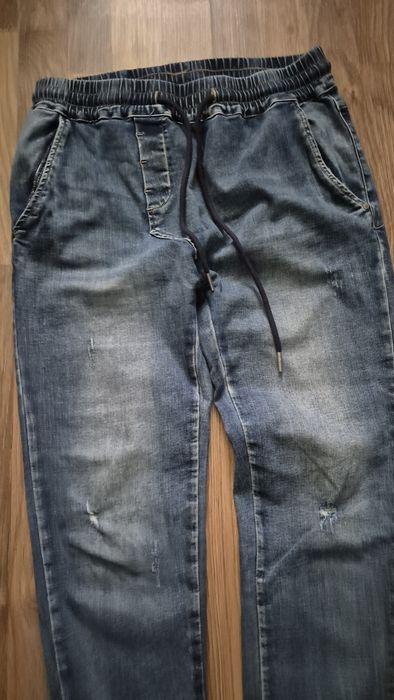 Melly&Co spodnie baggy M jeansy wysoki stan obniżony krok