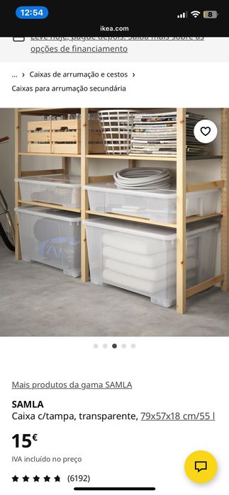 Caixa com tampa ikea Samla