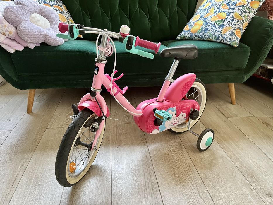 Rower dziecięcy BTWIN Unicorn 14 dla dziewczynki bardzo ładny