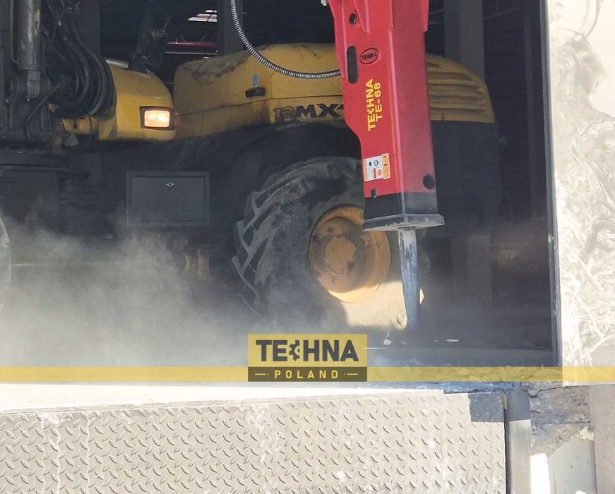 Młot wyburzeniowy hydrauliczny koparka 4-7t TECHNA TE-68 Mecalac CAT JCB Kubota Volvo Komatsu Hitachi Bobcat osprzęt 357kg