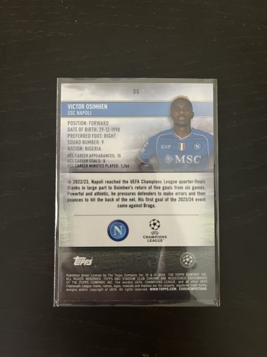 Victor Osimhen Stadium Club Chrome 046/250 Topps