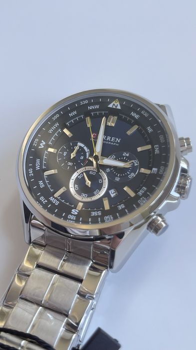 Чоловічий годинник CURREN Chronograph з темно-синім циферблатом