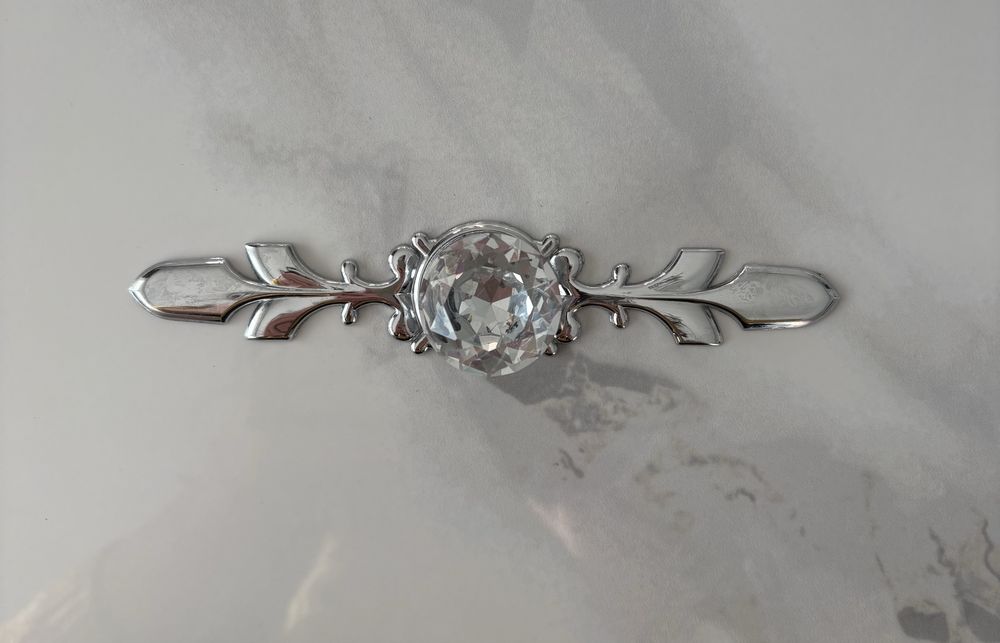 Uchwyt glamour srebrny