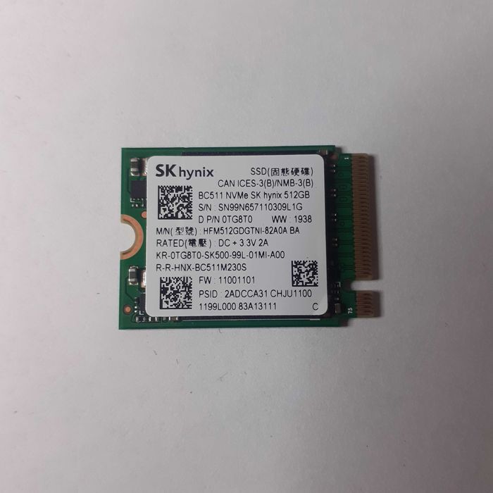 Dysk SSD NVMe SK Hynix BC511 512GB M.2 PCIe Gen 3 x4(1.6.26)