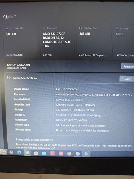 Laptop LENOVO - IdeaPad 320-15ABR 15.6"