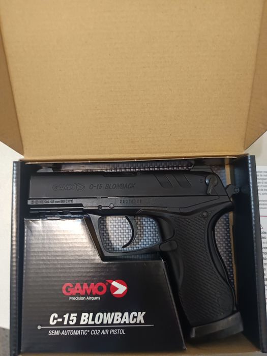 Pistola a ar gamo c-15 blowback nova