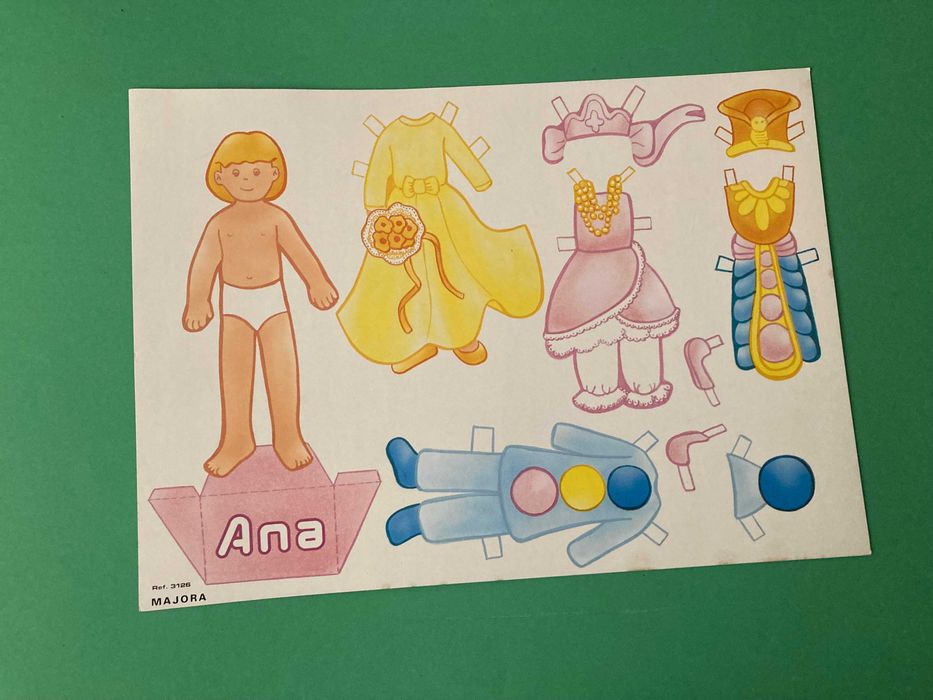 Bonecas de Recortar de Papel da marca Majora Anos 80