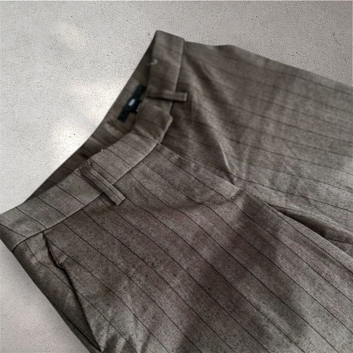 брюки жіночі коричневі в смужку S