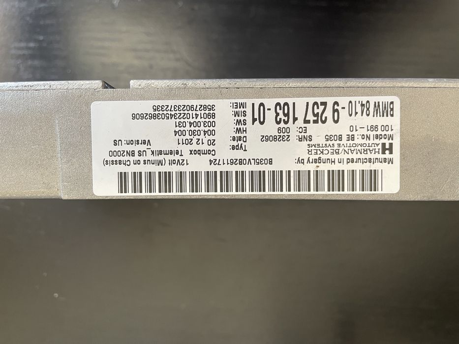 Bmw combox bluetooth original Cic profissional E91 E92 E90 E82 E60 E61 E87 E88425087467489208324