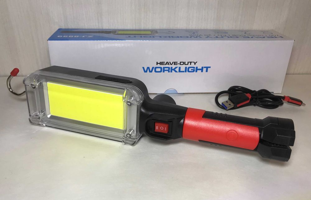 Потужний прожектор 20W COB ZJ-8859-B з гачком, магнітами та прищіпкою