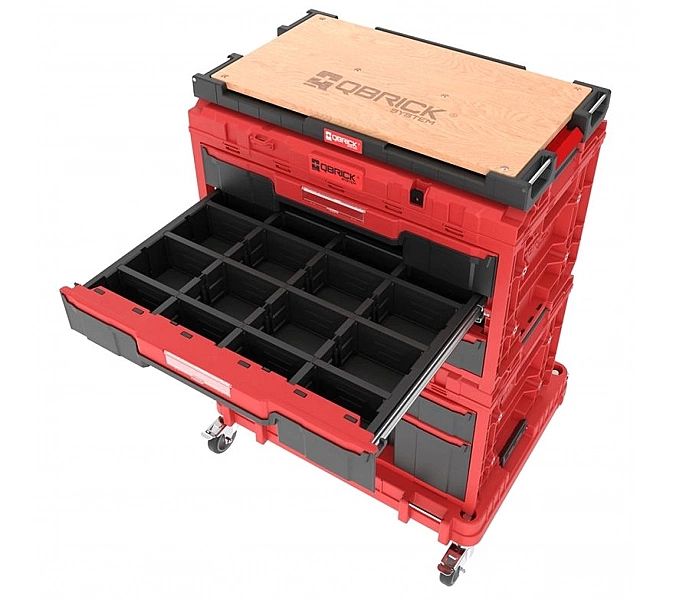 Mobilne Skrzynie Narzędziowe Z Szufladami Qbrick One Workshop Drawers