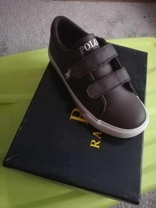 Дитячі кеди Polo Ralph Lauren Scholar EZ кольору шоколад