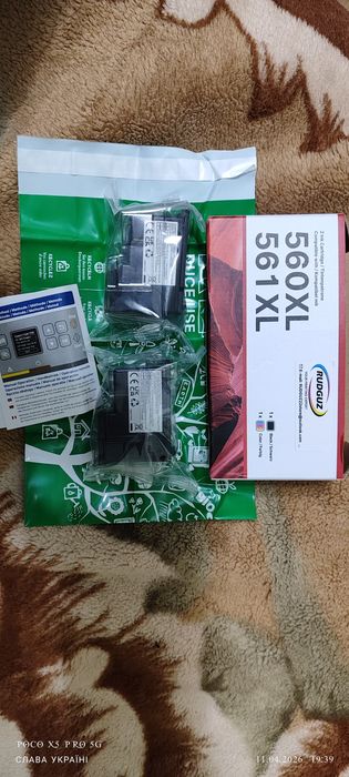 Набір сумісних чорнильних картриджів RUDGUZ 560XL/561XL для принтерів Canon.