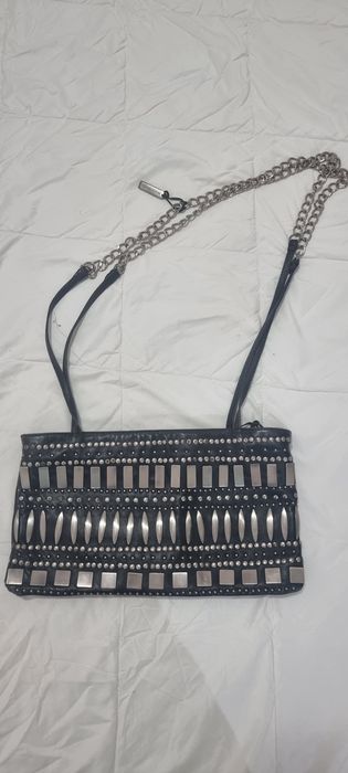 Mala em pele, clothing alças em aço