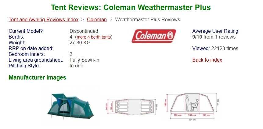 Tenda de Campismo Coleman Weather Master Plus 6