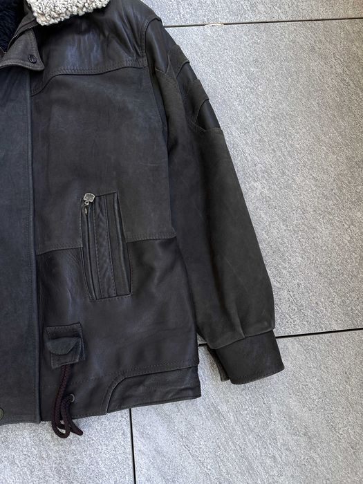 Kurtka skórzana pilotka AVIATOR skóra męska ocieplana podpinka r. XL
