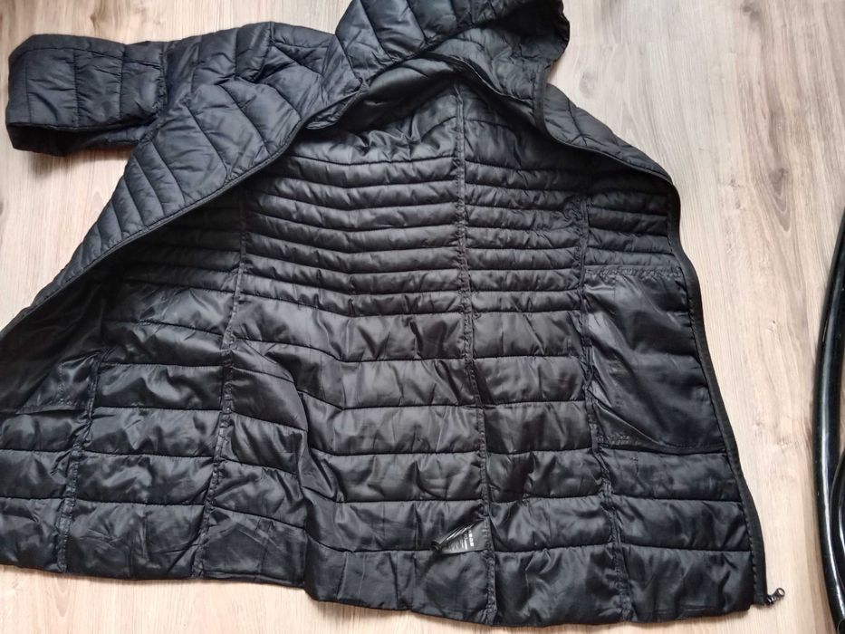 Płaszcz kurtka długa czarna na zimę rozm 36