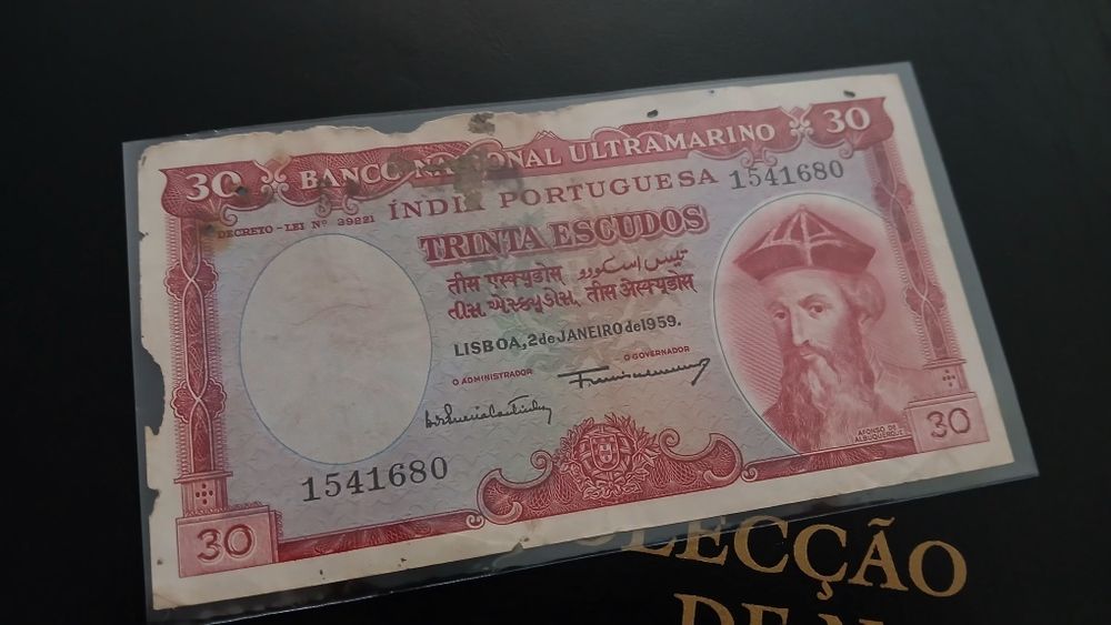 Nota da Índia de 30 Escudos de 1959