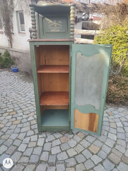 Biblioteka, bielizniarka, antyk witryna  antyk