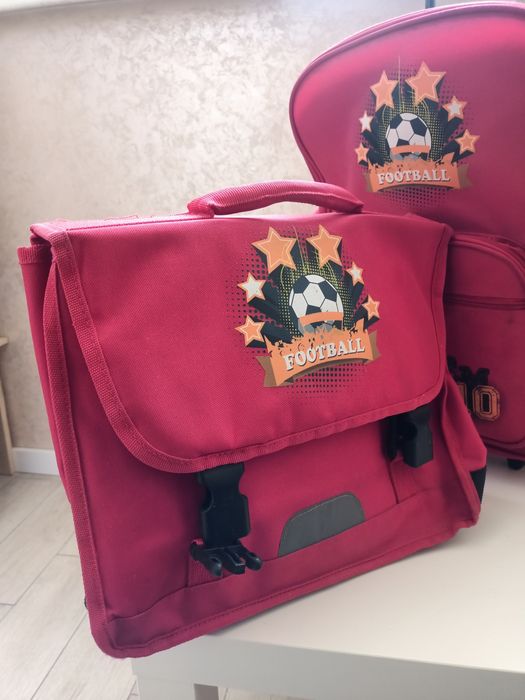 Подростковый чемодан рюкзак на колесах+рюкзак папка для обучения.