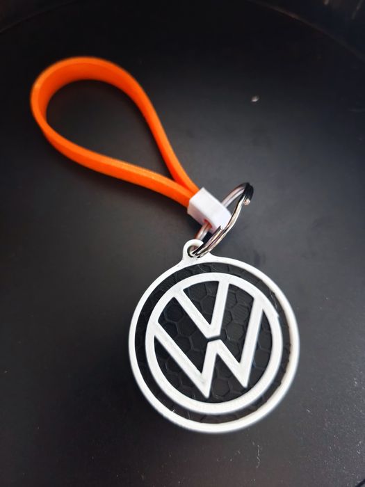 Brelok VW z smyczką gumową