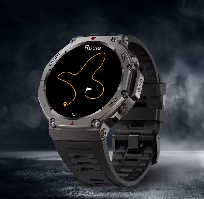 Тактичний смарт годинник DM58 з Укр. мовою + Compass + GPS