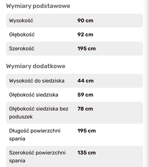 Sofa 3 osobowa z funkcją spania