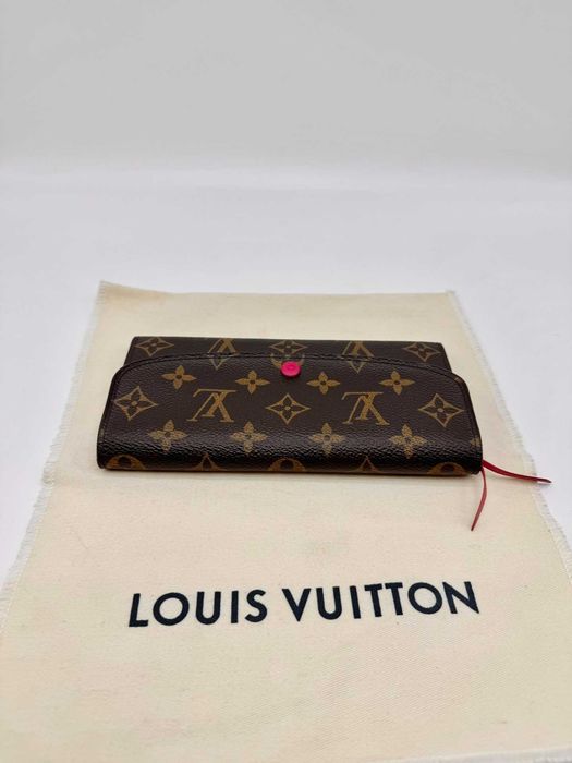LV Louis Vuitton długi portfel Czerwony przycisk