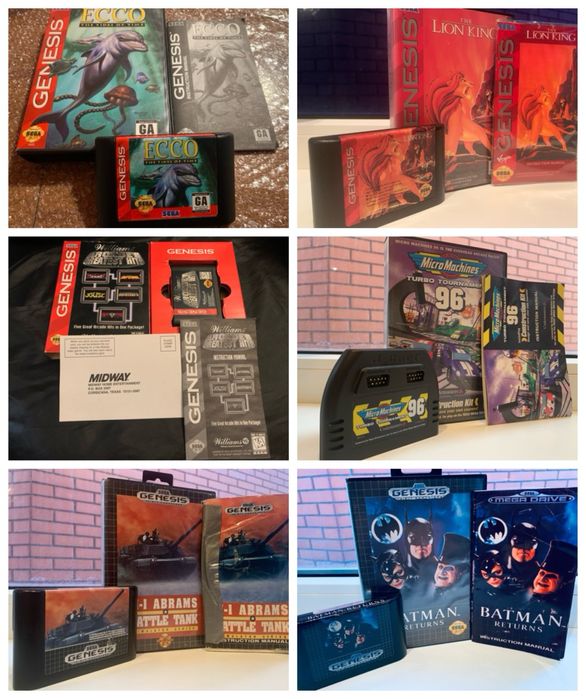 Картриджі Sega (Сега) Ліцензія!много новинок смотрите описание