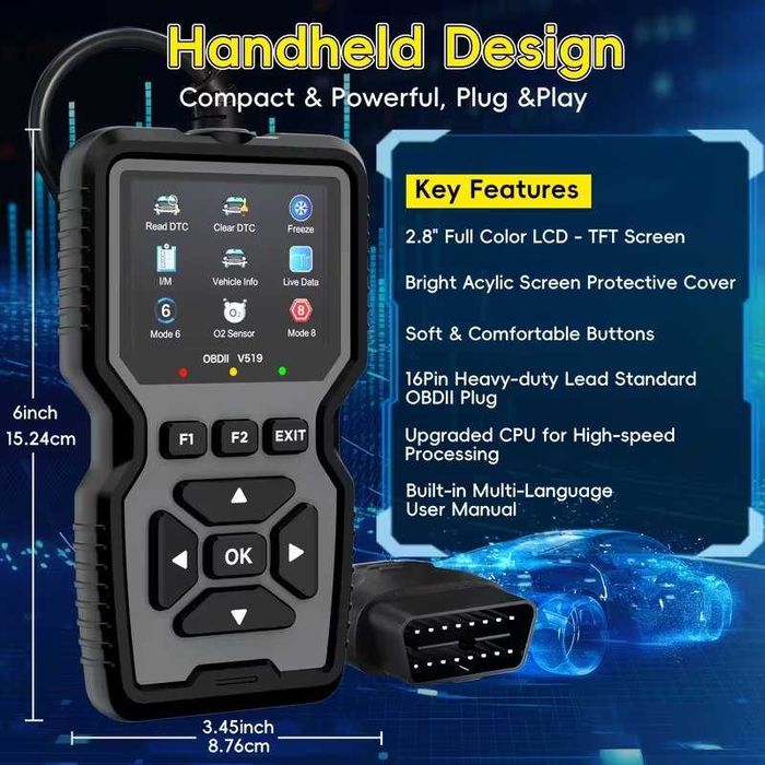 Scanner profissional diagnóstico falhas de motor. Novo.