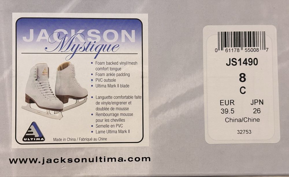 Łyżwy figurowe Jackson Mystique 39,5 EU