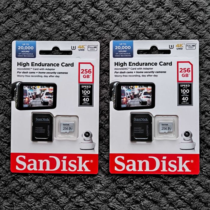 Карта пам'яті SanDisk High Endurance microSD 256GB швидкісна флешка