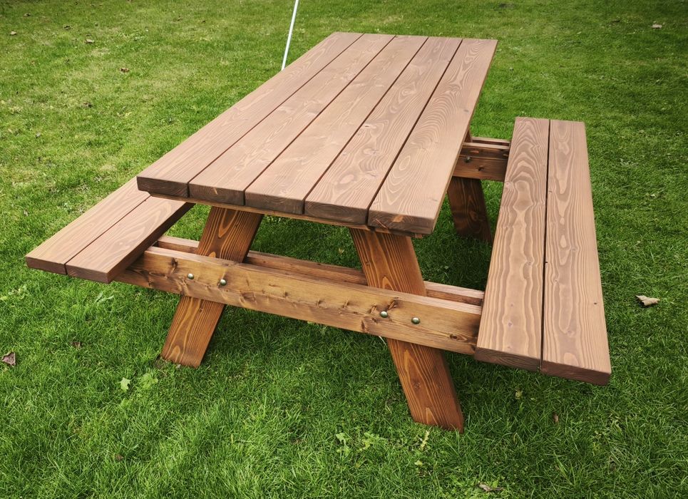 Stół piknikowy/ogrodowy/piwny solidny z modrzewia europejskiego