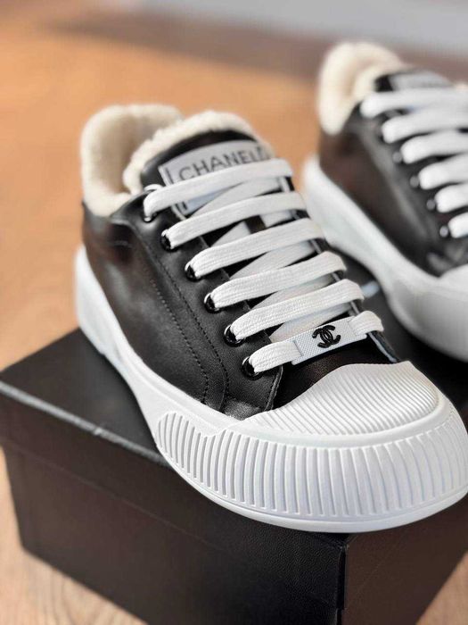 Зимові кеди Chanel / Жіночі кросівки Шанель утеплені 38р Люкс версія
