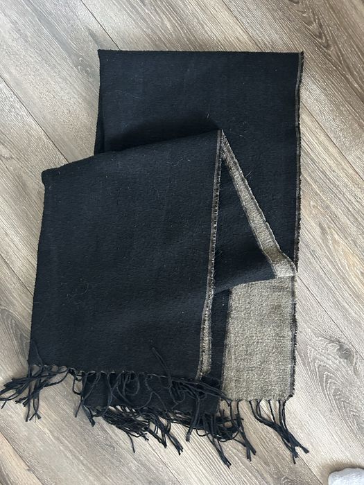 Czarny Szalik dwukolorowy