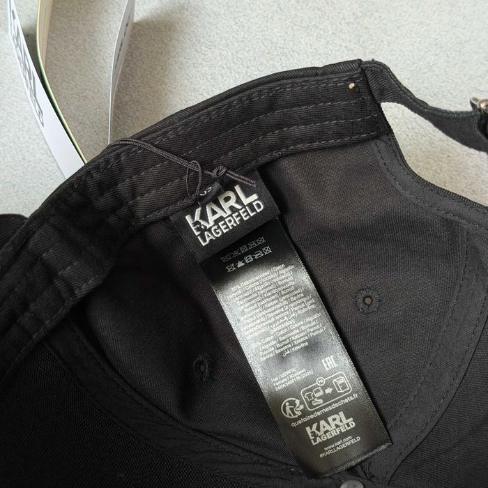 Кепка Karl Lagerfeld Чорна Бейсболка Карл Лагерфельд