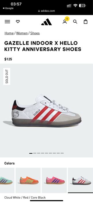 Кроссовки Adidas Gazelle Hello Kitty 36-41 размеры в наличии + подарок